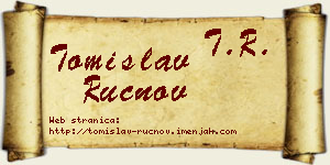 Tomislav Ručnov vizit kartica